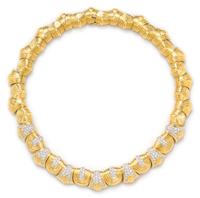 An 18 Karat Yellow Gold, Platinum and Diamond Necklace, Montreaux, 80.70 dwts.