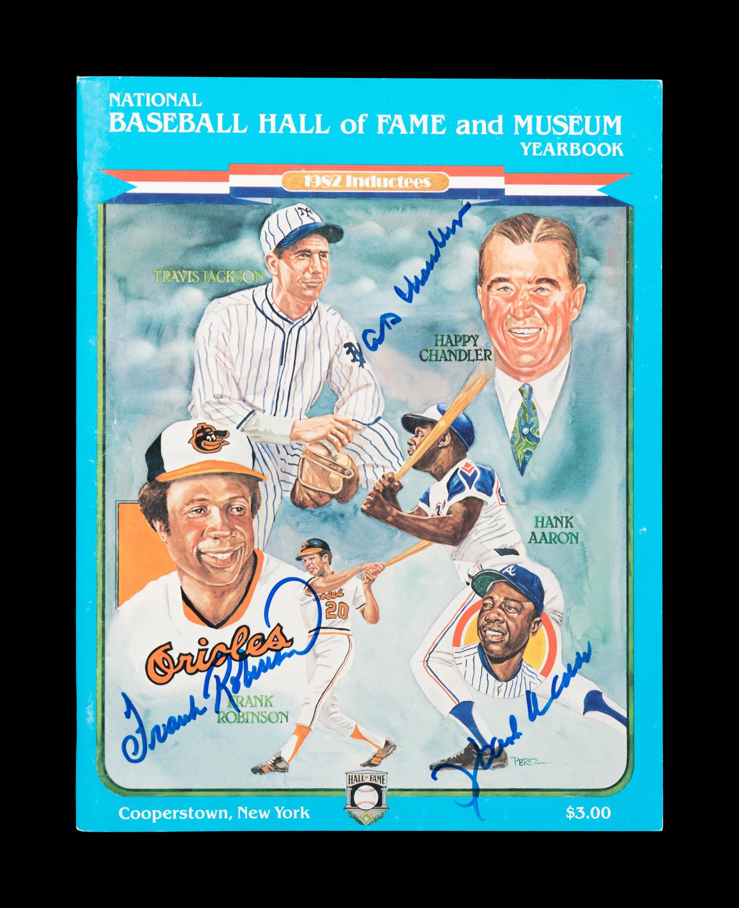 A Group of Three Autographed Baseball Hall of Fame Induction Programs,