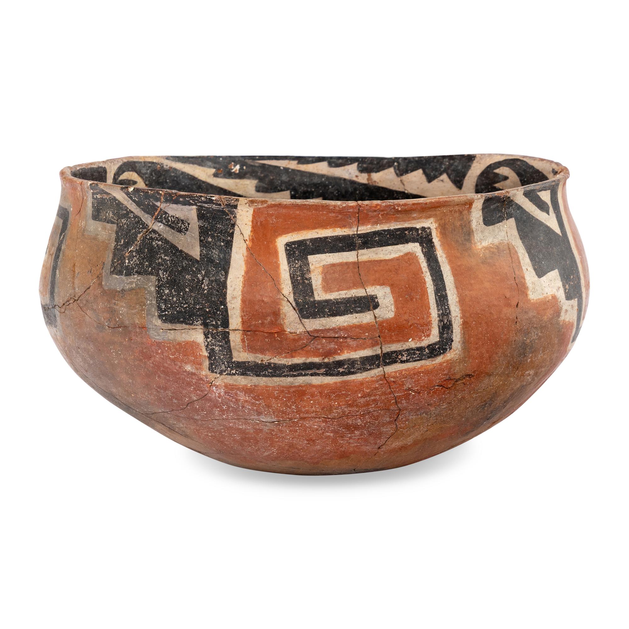 Ancestral Pueblo, Tonto Polychrome Pottery Bowl