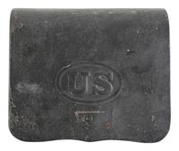 [CIVIL WAR]. Model 1864 cartridge box by S.H. Young, Newark, NJ.