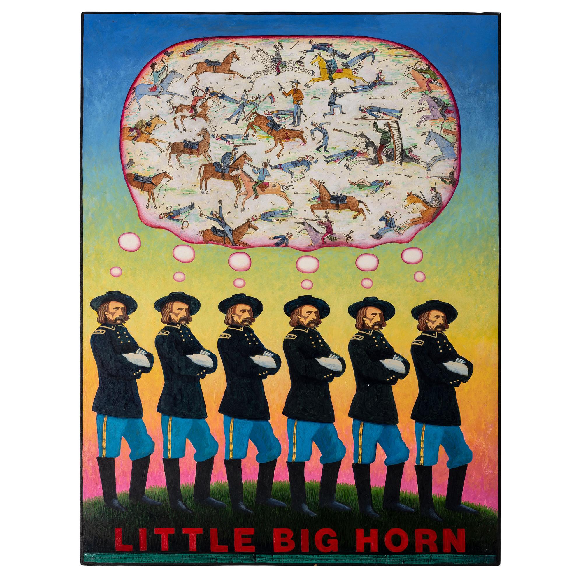 Little Big Horn Premonition , together with a signed copy of Indian Country: The Art of David Bradley by Valerie K. Verzuh