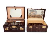 Two Leather Veneered Valises