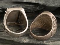 Pair of Curio Silver and Turquoise Rings