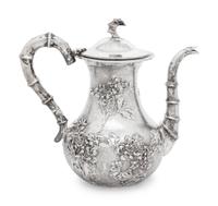A Chinese Export Eight-Piece Silver Tea and Coffee Service