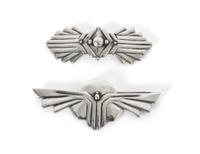Two Southwestern Style Brooches, David Dear, Largest width 3 inches.