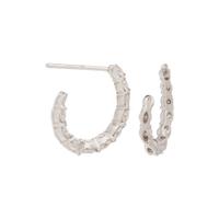 TIFFANY & CO., PLATINUM AND DIAMOND INSIDE OUT HOOP EARRINGS