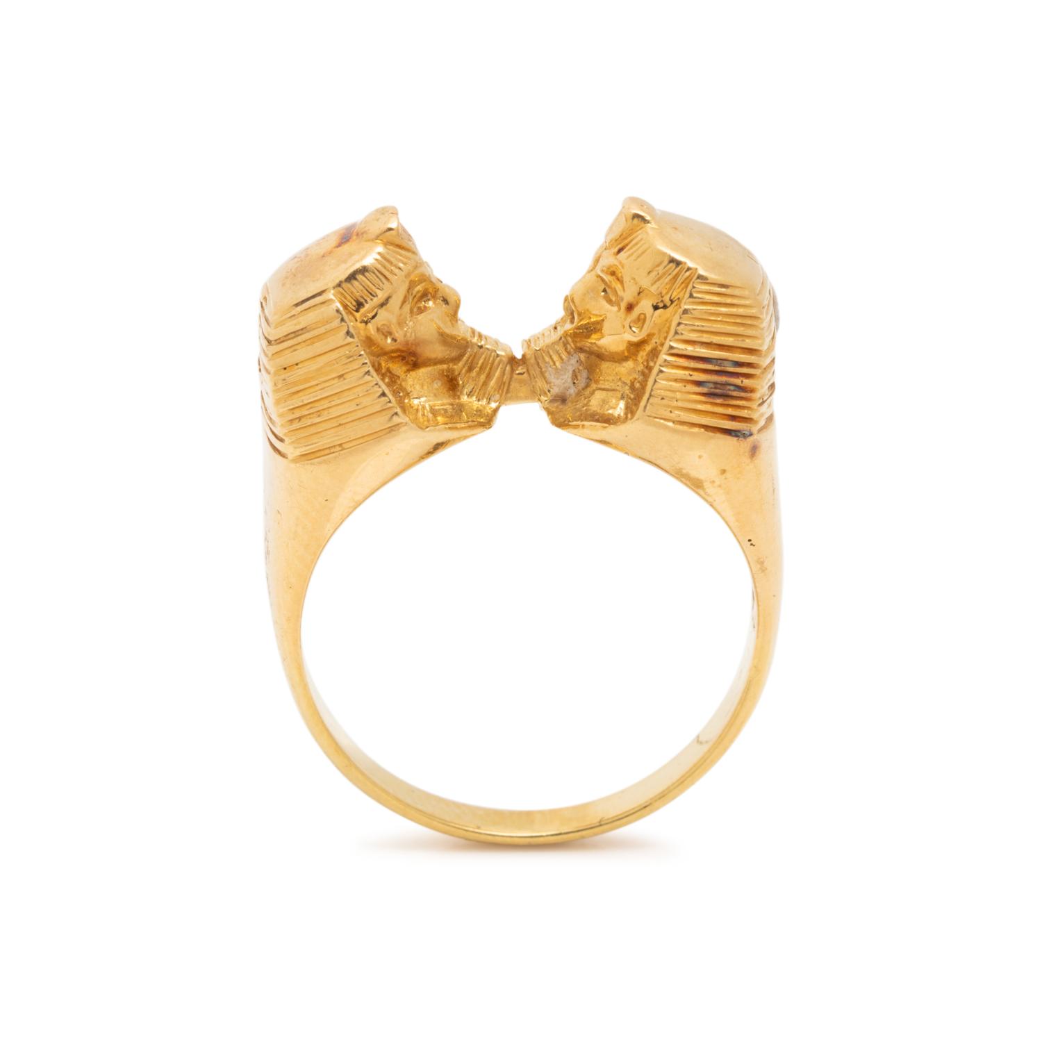 YELLOW GOLD PHARAOH RING