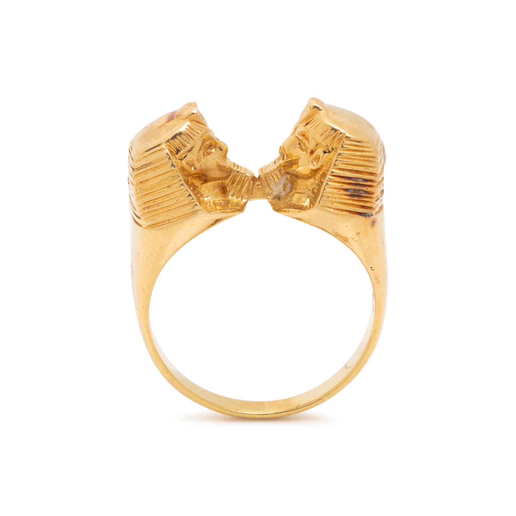 YELLOW GOLD PHARAOH RING