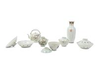 Seven Chinese Famille Rose Porcelain Articles