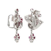 DIAMOND AND RUBY EARCLIPS