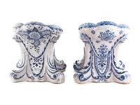 A Pair of Italian Faience Garden Stools
