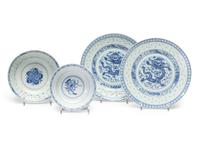 A Chinese Porcelain 'Flower and Butterfly' Punch Bowl