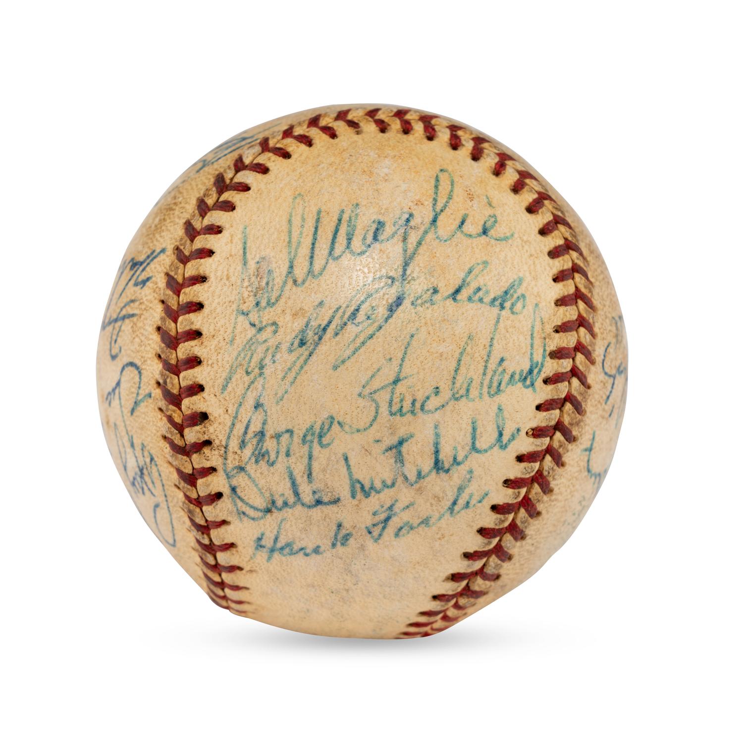 A 1955 Cleveland Indians Team Signed Autograph Baseball (Beckett Authentication Services)
