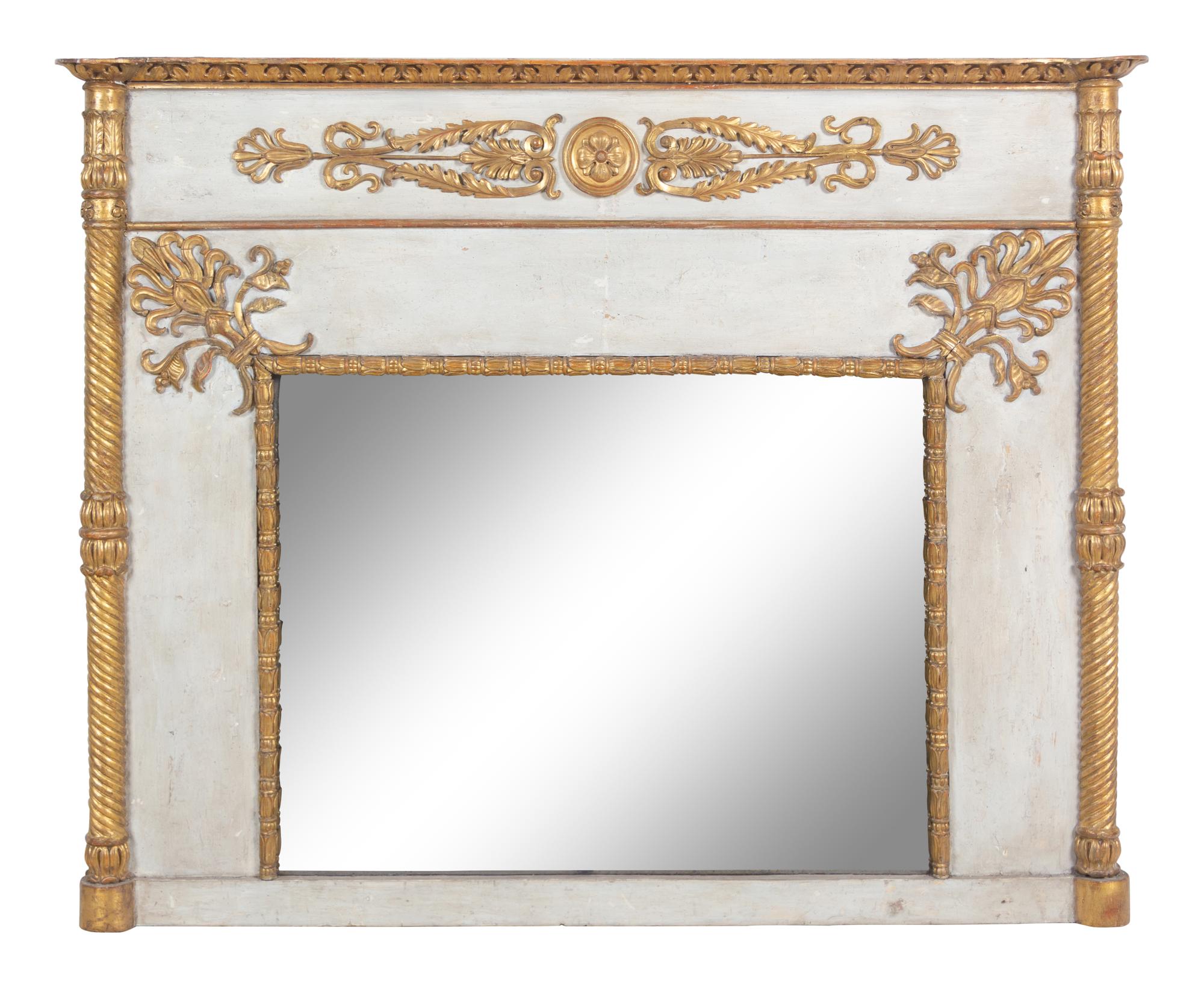 A Regency Painted and Parcel Gilt Mirror