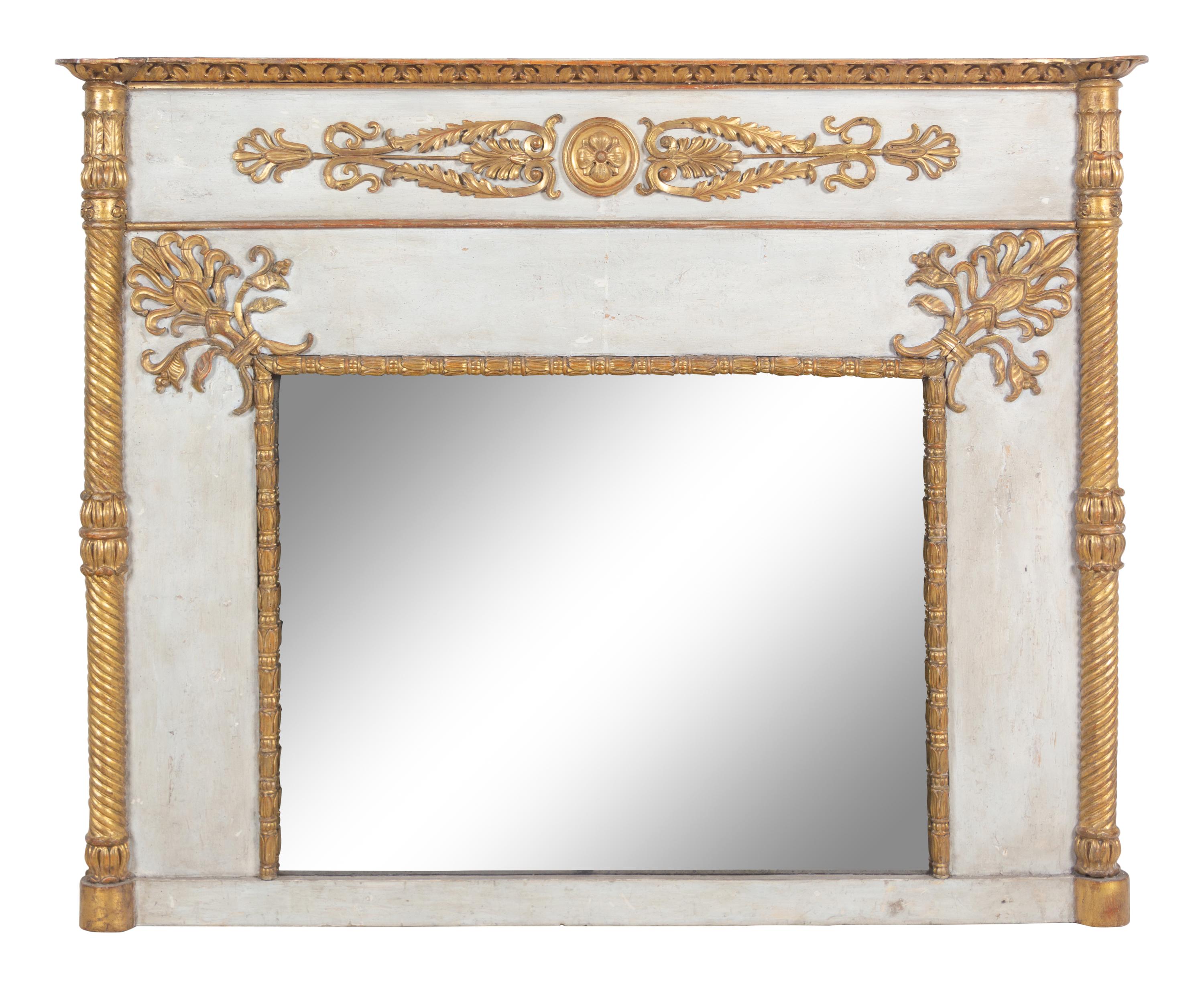A Regency Painted and Parcel Gilt Mirror
