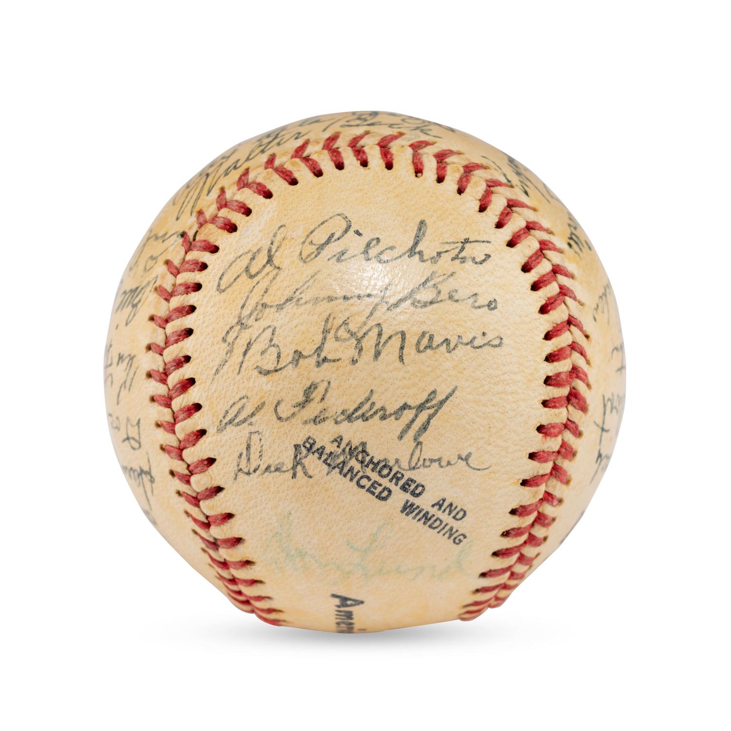 A 1950 Toledo Mud Hens Team Signed Autograph Baseball