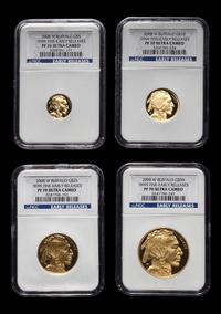 A 2008-W Gold Buffalo Commemorative: Early Release Four-Coin Proof Set (NGC PF70 Ultra Cameo)