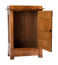 A Biedermeier Figured Birch Cabinet
