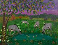 Antelopes Drinking , 1947
