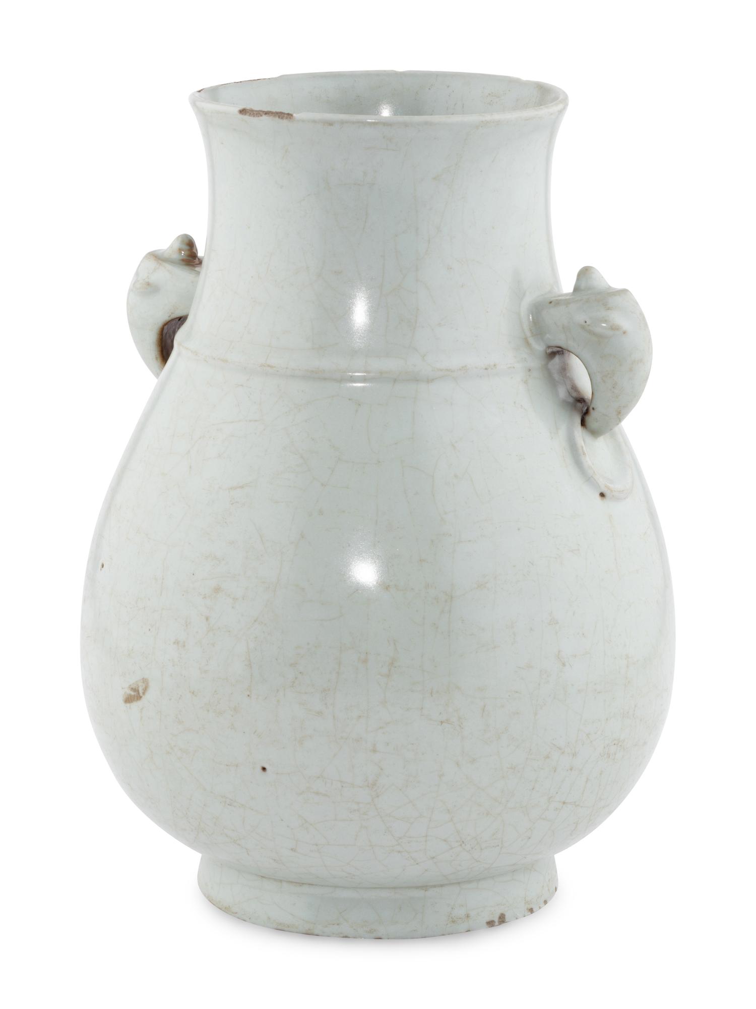 A Chinese Guan- Type Porcelain Hu Vase