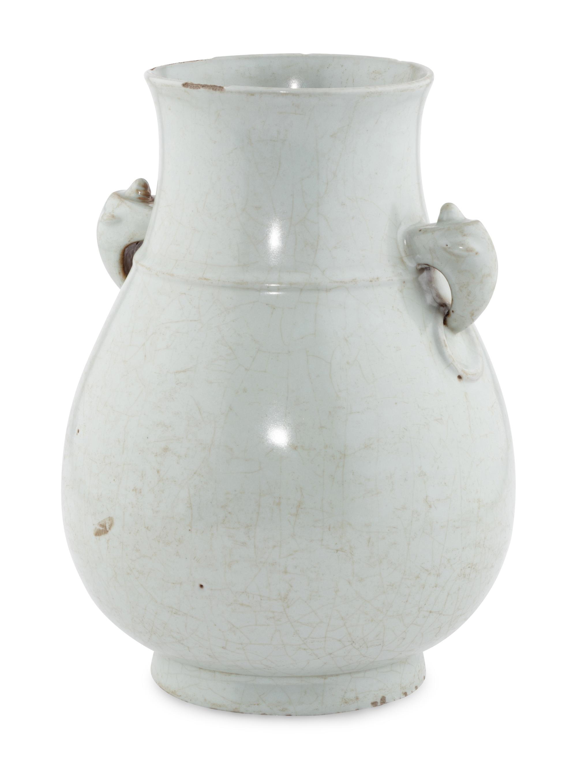 A Chinese Guan- Type Porcelain Hu Vase
