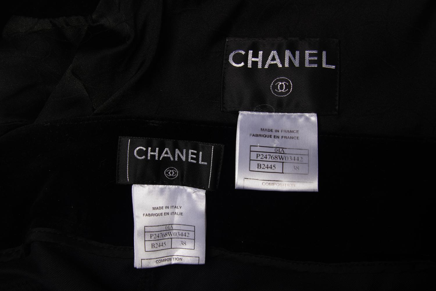Chanel Black Velvet Tuxedo, Fall 2004