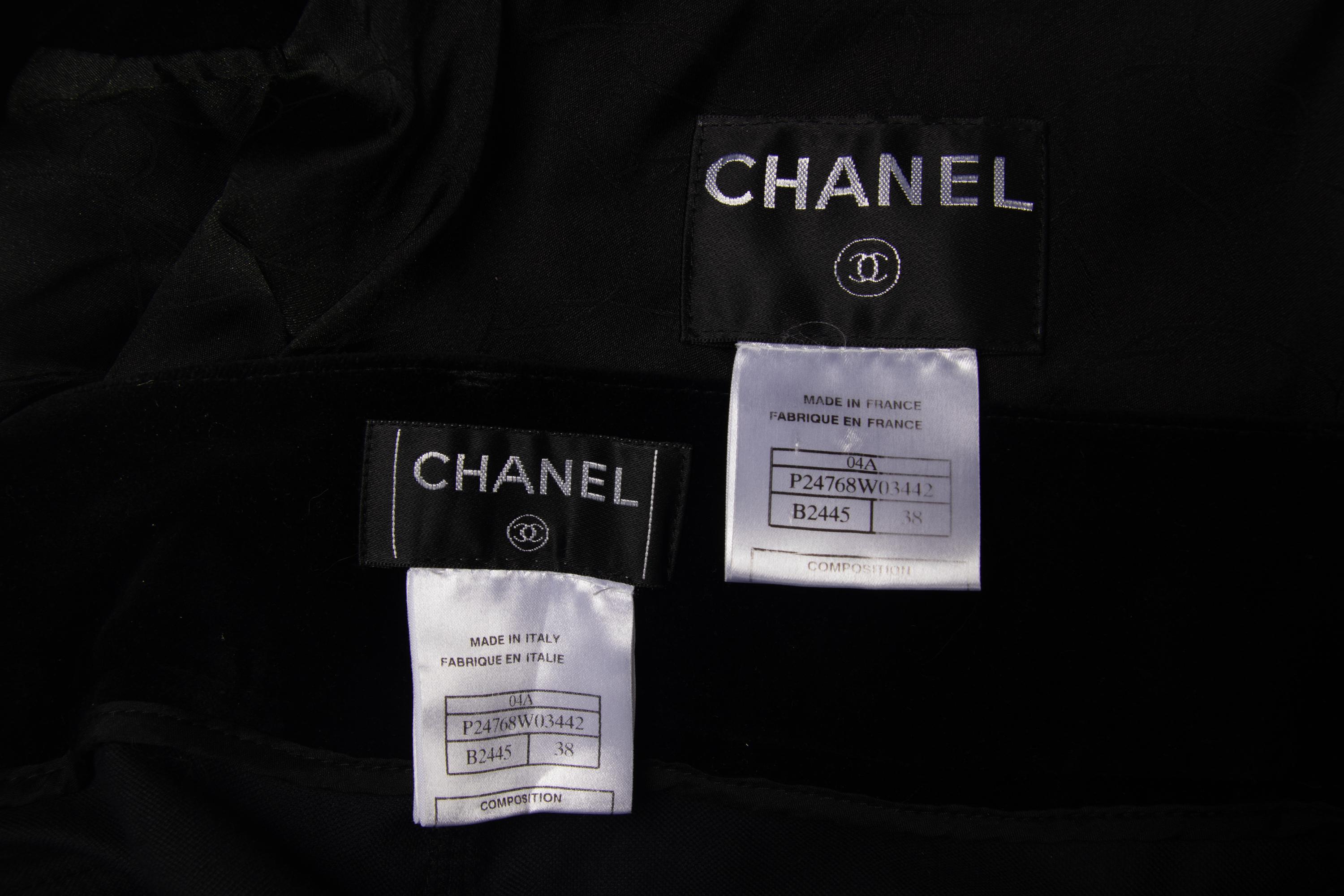 Chanel Black Velvet Tuxedo, Fall 2004