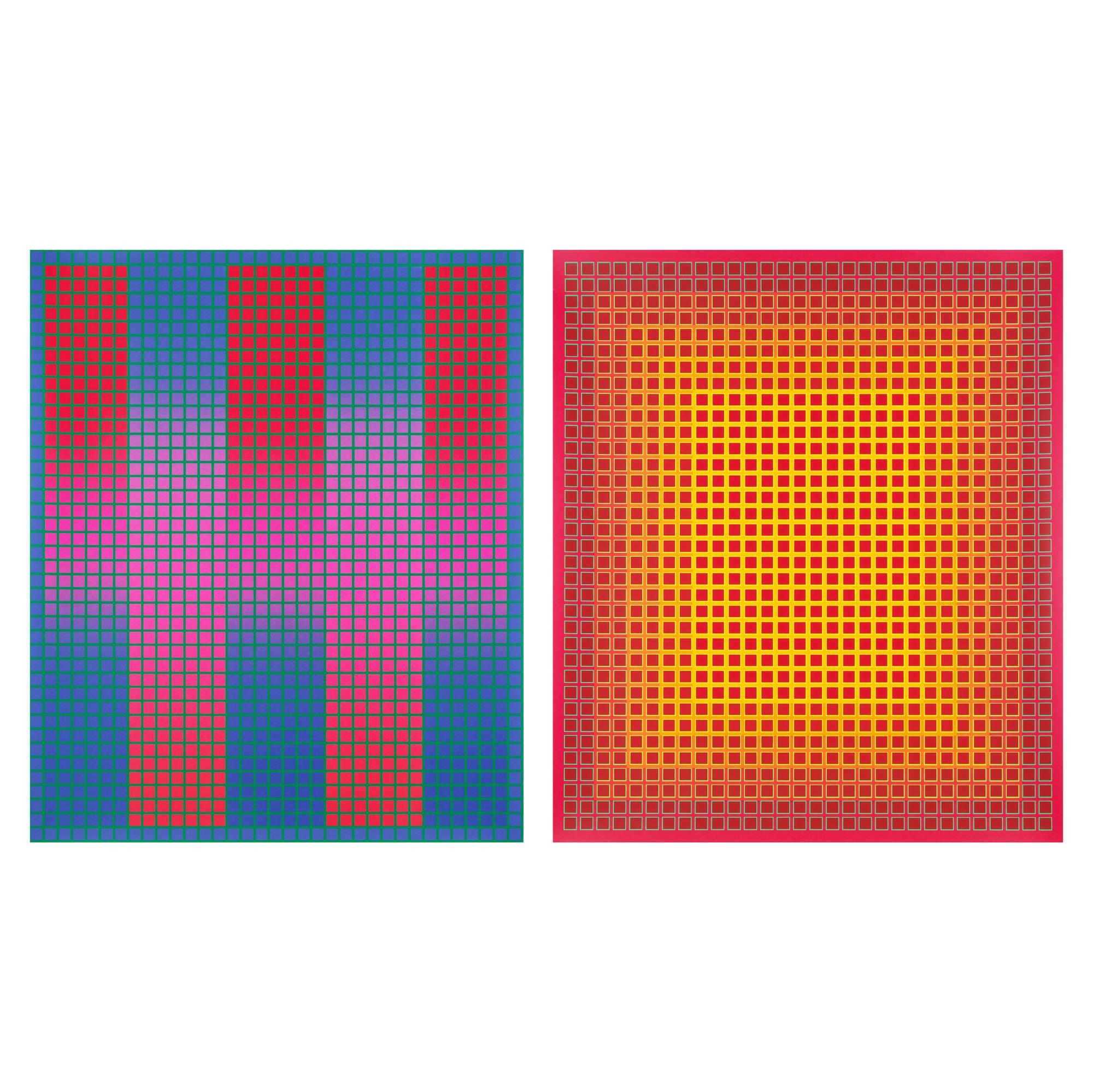 Julian Stanczak (American/Polish, 1928–2017) — A pair of screenprints ( Trespass , 1979; Sequential Chroma, 1981)