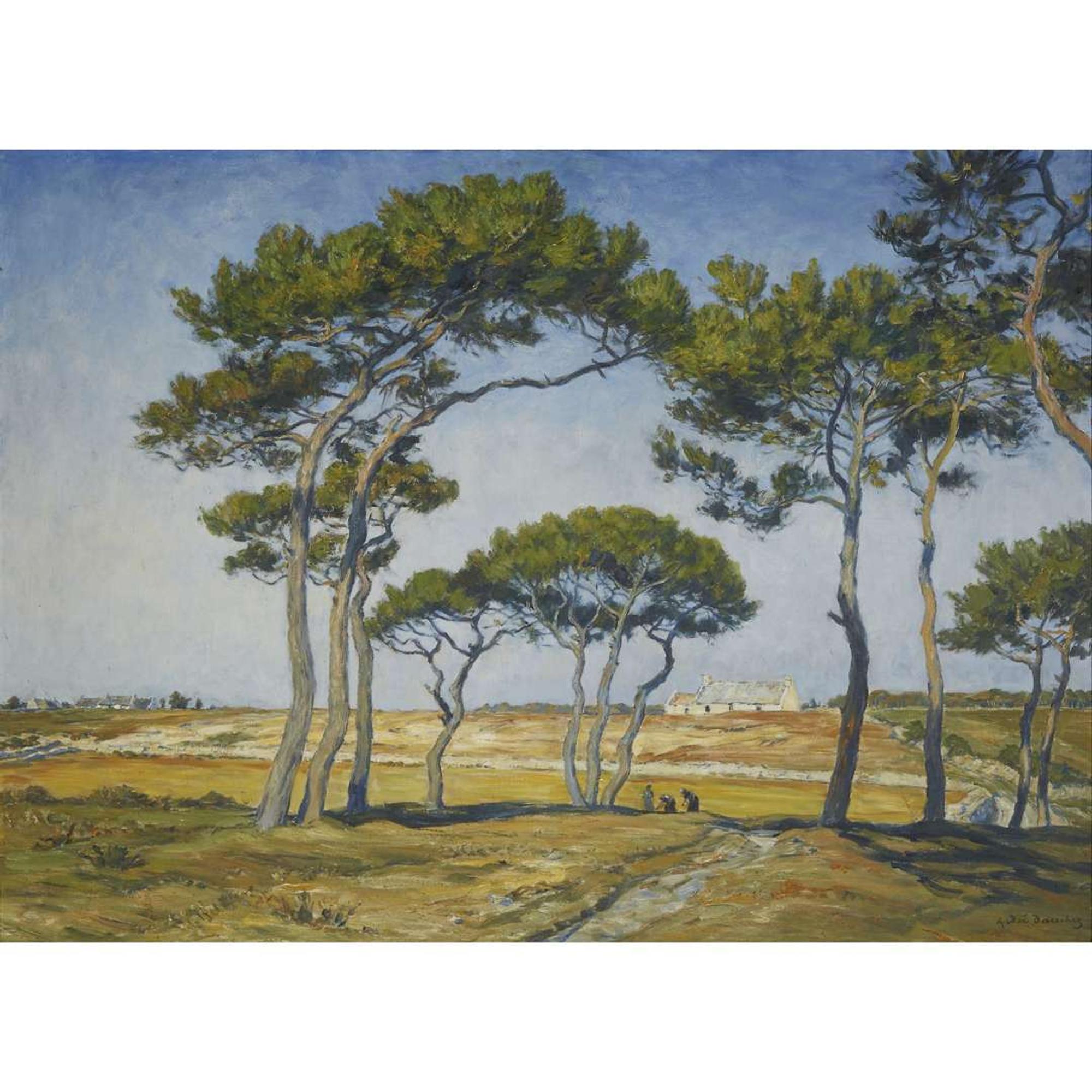 ANDRÉ EUGÈNE DAUCHEZ (FRENCH 1870-1948) "SOUS LES PINS"