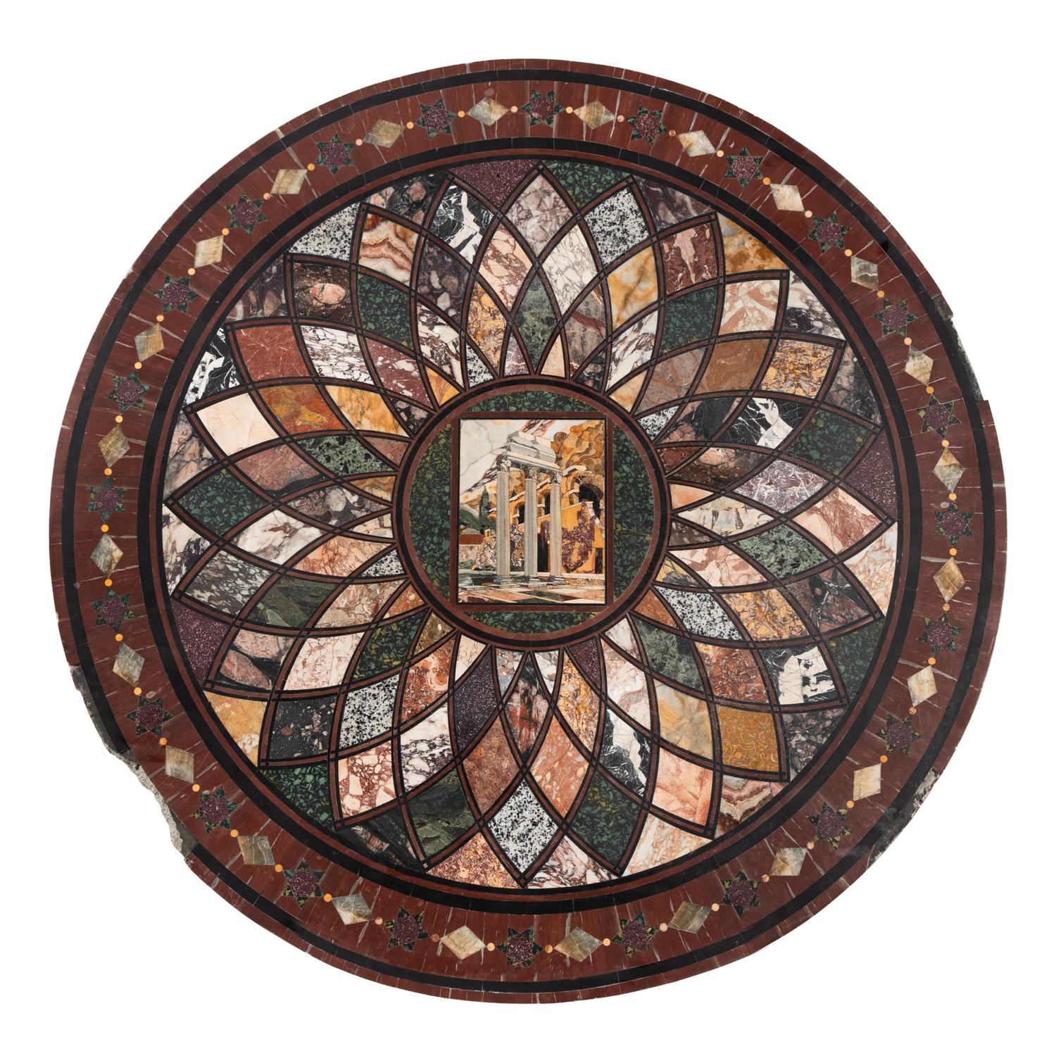 An Italian Pietra Dura and Specimen Marble Table Top