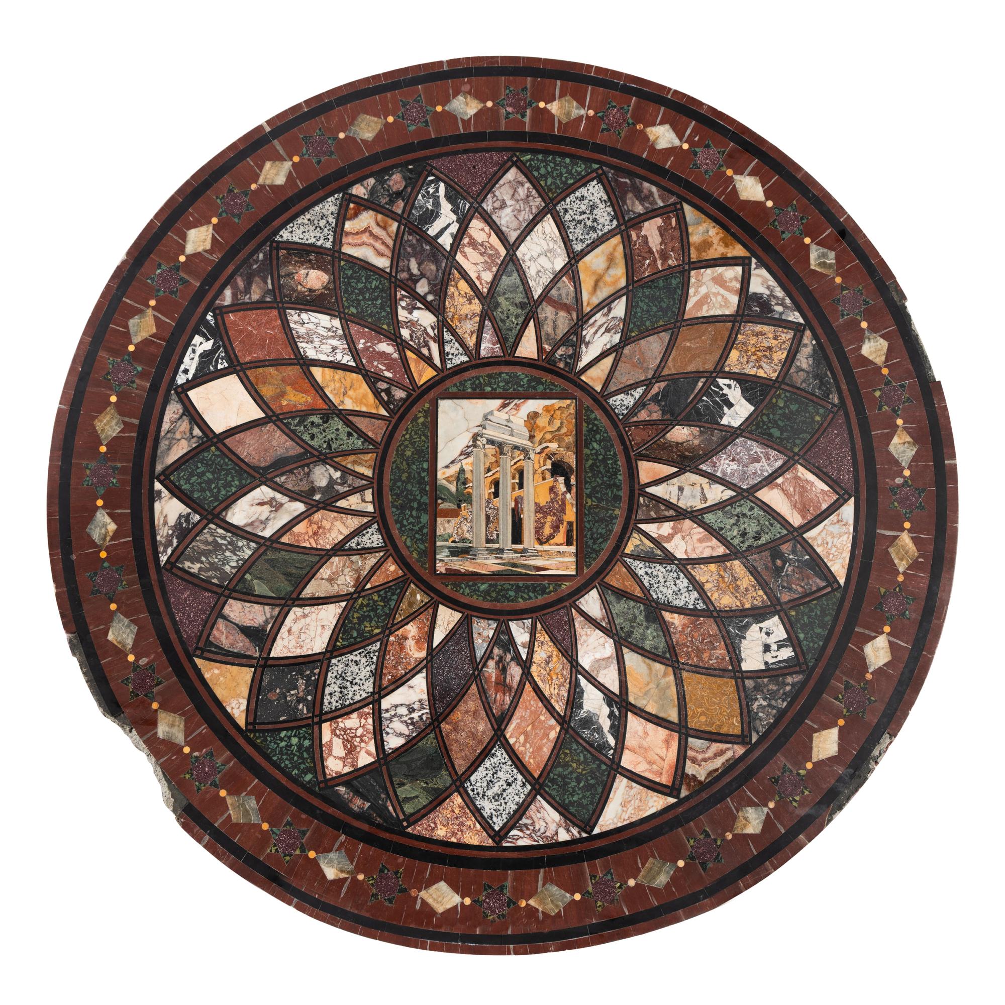 An Italian Pietra Dura and Specimen Marble Table Top
