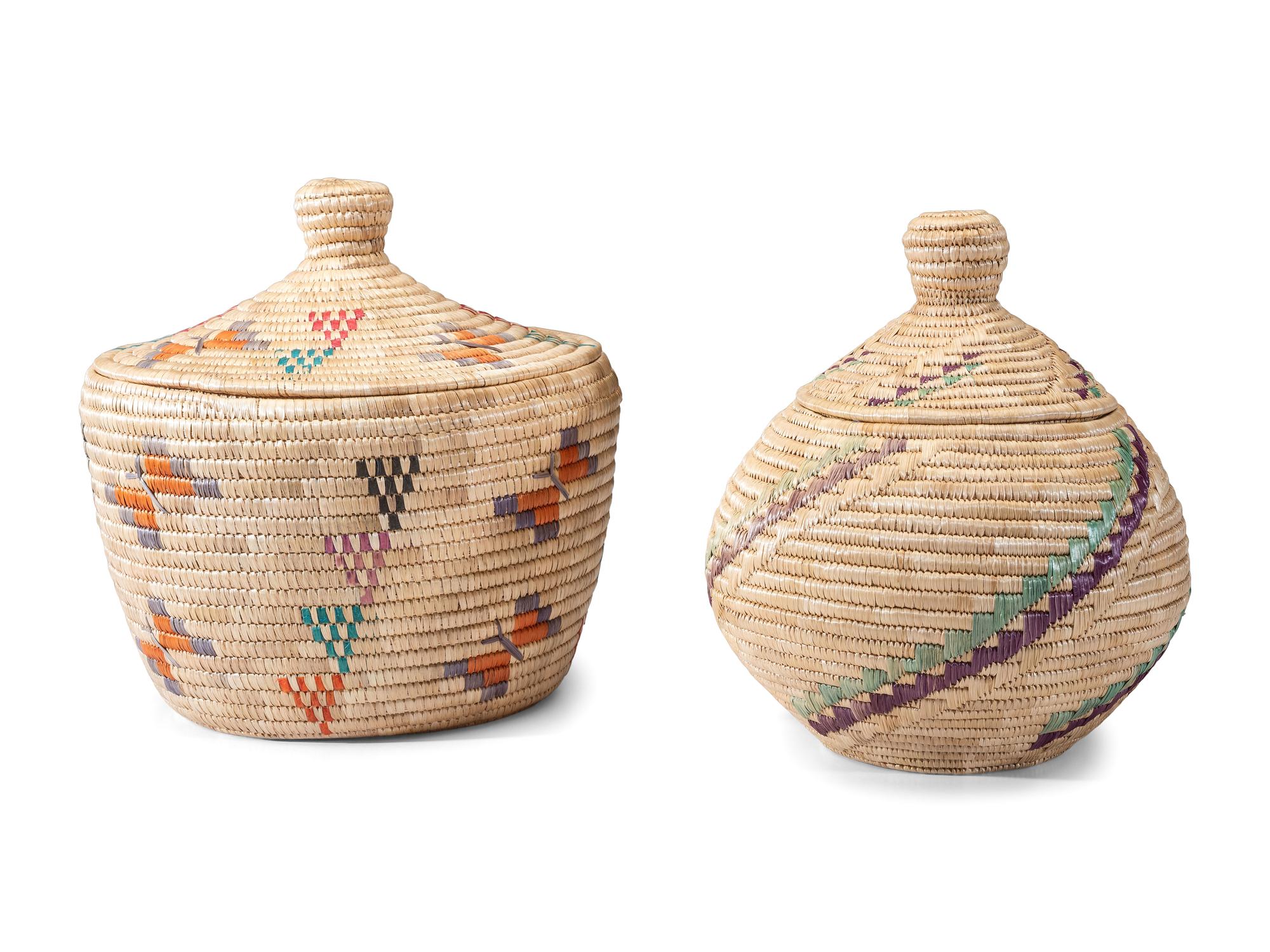 Alaska Native Lidded Baskets