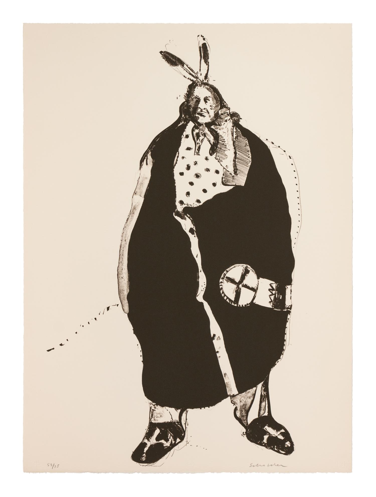 Lot is located and will ship from Denver, Colorado. Waiting Indian (from Indians Forever Suite), 1970