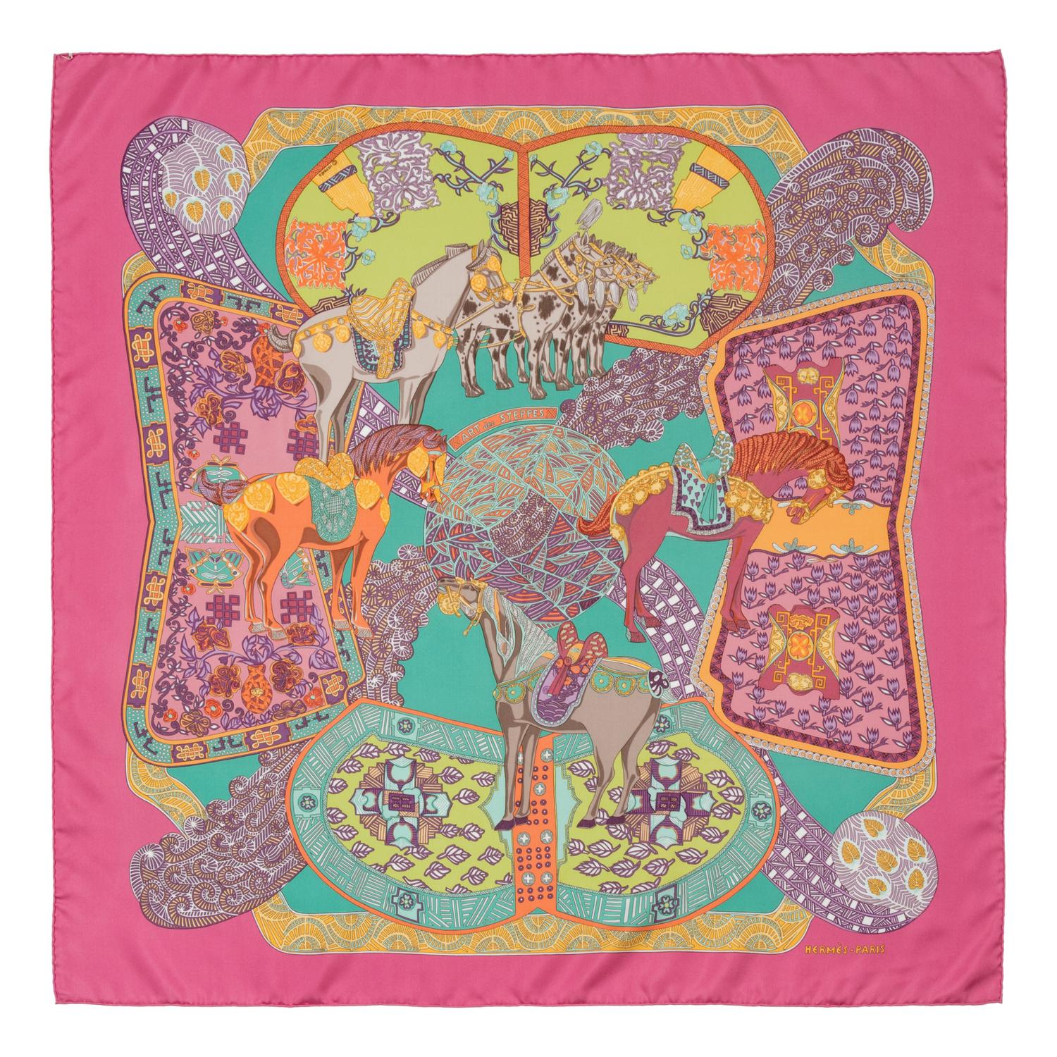 Two Hermès 90cm Silk Scarf, Carré