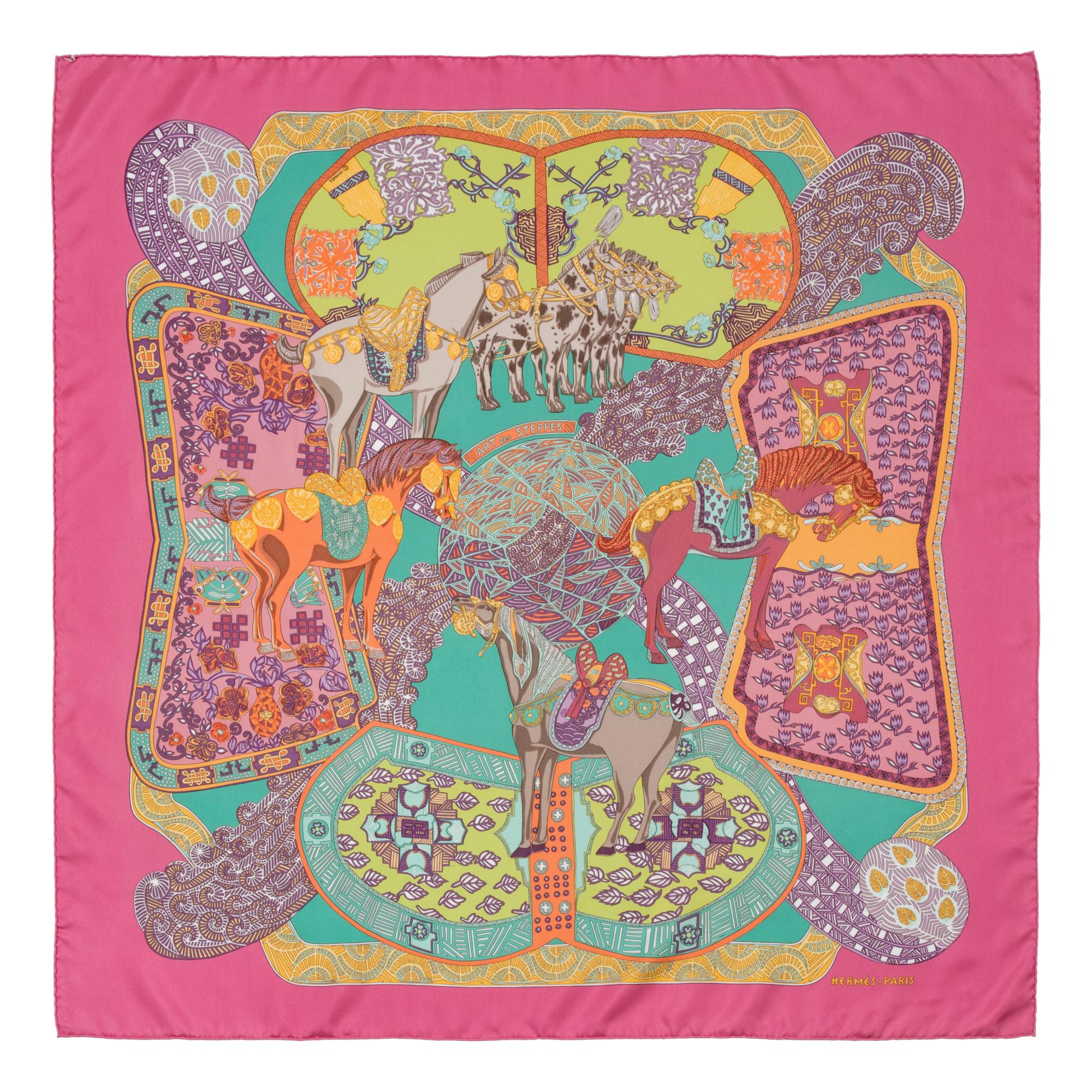 Two Hermès 90cm Silk Scarf, Carré