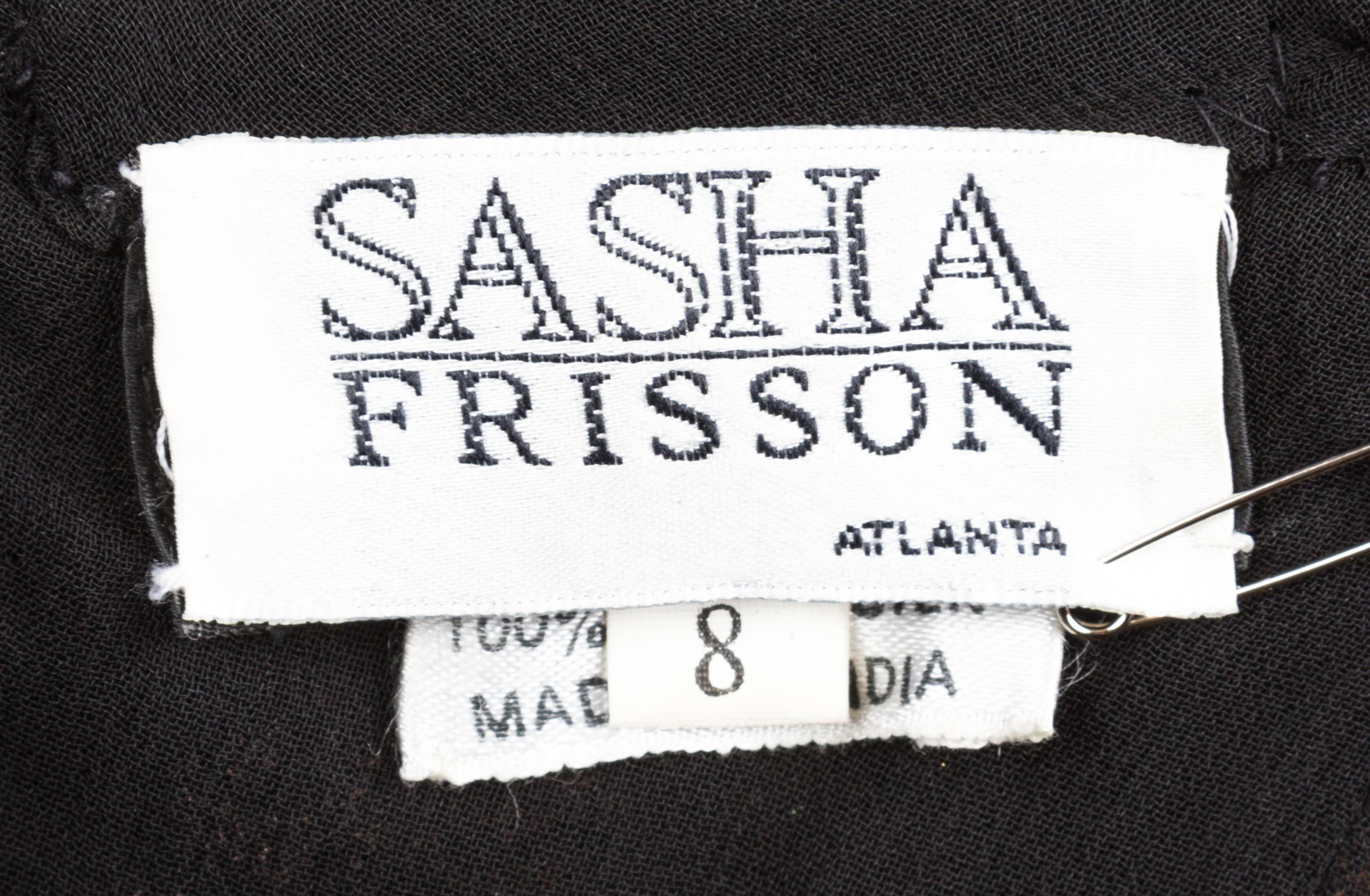 A Sasha Frisson Beaded Gown Ensemble, Size 8.