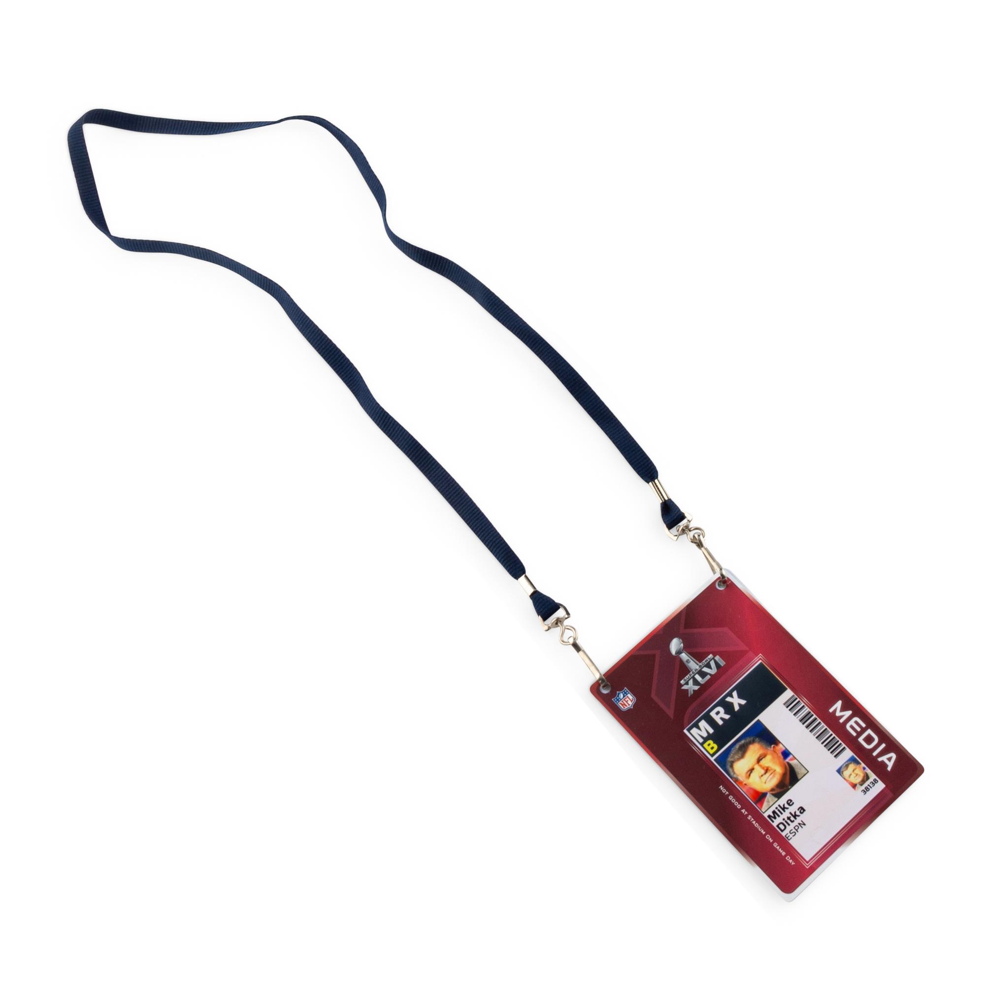 Mike Ditka's Personal Super Bowl XLVI Media Credential