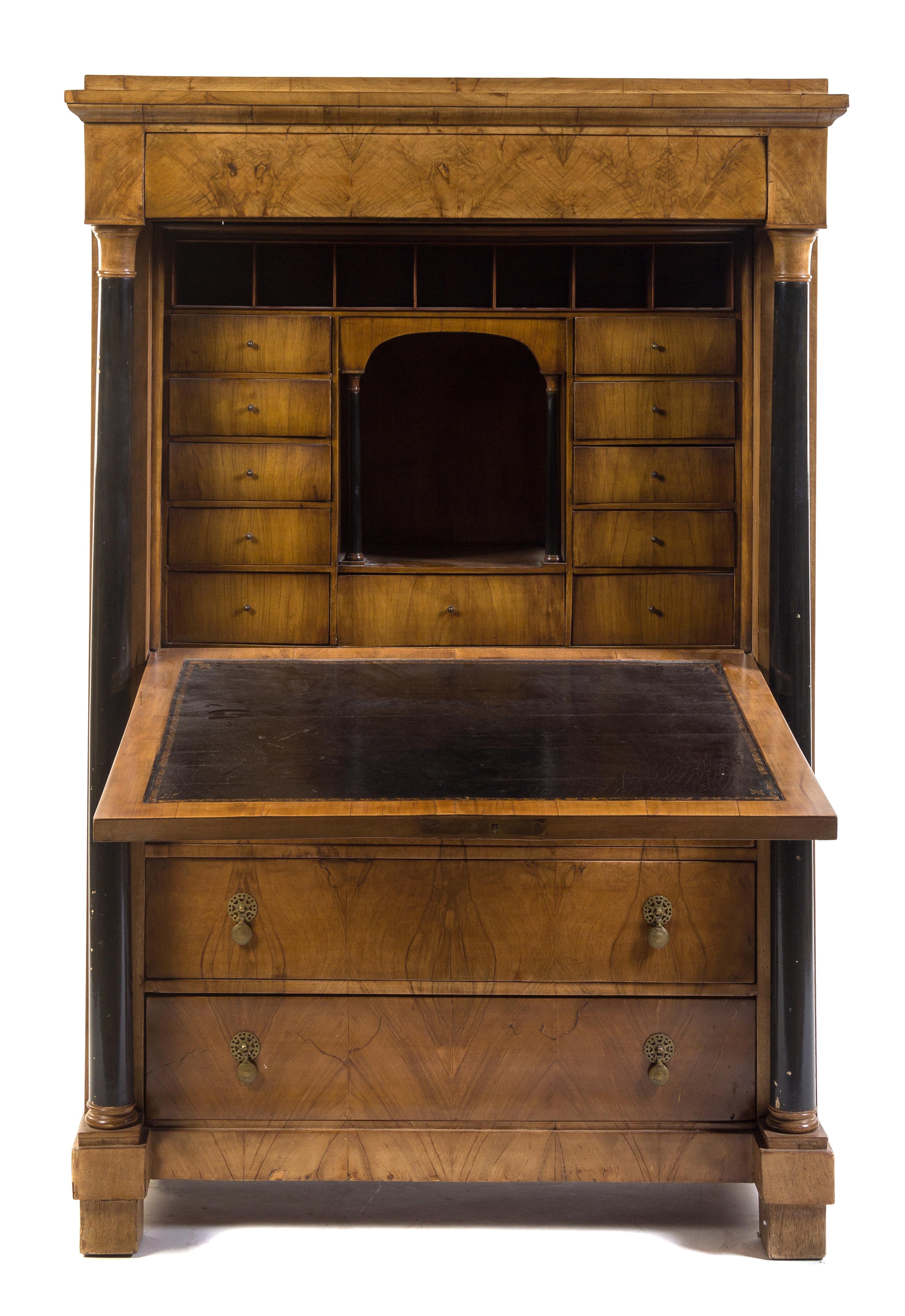 A Biedermeier Secretaire a Abattant Height 64 x width 42 x depth 20 inches. — 19TH CENTURY
