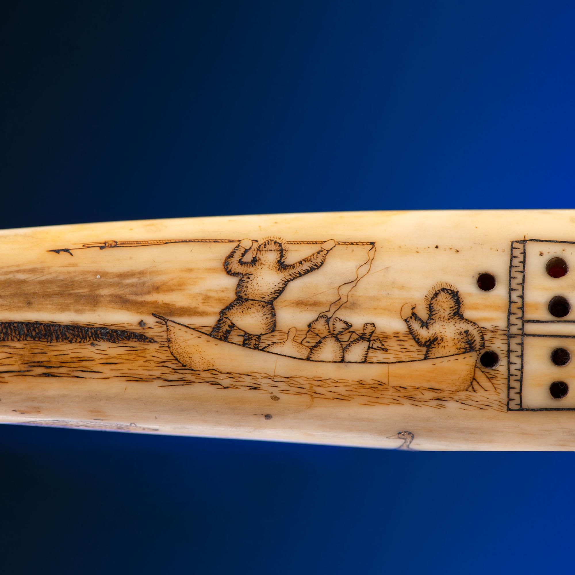 John Octuck (Inuit, 1873-1918) Scrimshawed Cribbage Board