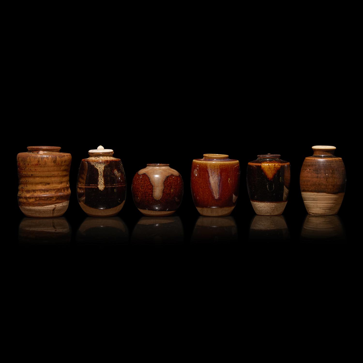 A Group of Six Assorted Japanese Tea Caddies, Chaire , 19th/20th Century