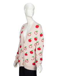 GUCCI, APPLE KNIT WOOL CARDIGAN