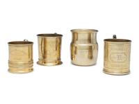 Four American Silver-Gilt Mugs