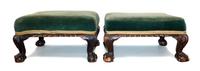 A Pair of George III Style Mahogany Stools
