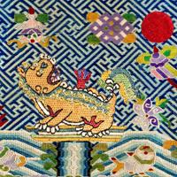 Two Pairs of Chinese Silk Brocade Military Rank Badges, Buzi, Late Qing Dynasty/Republic Period 晚清/民國 織錦武官補子兩對