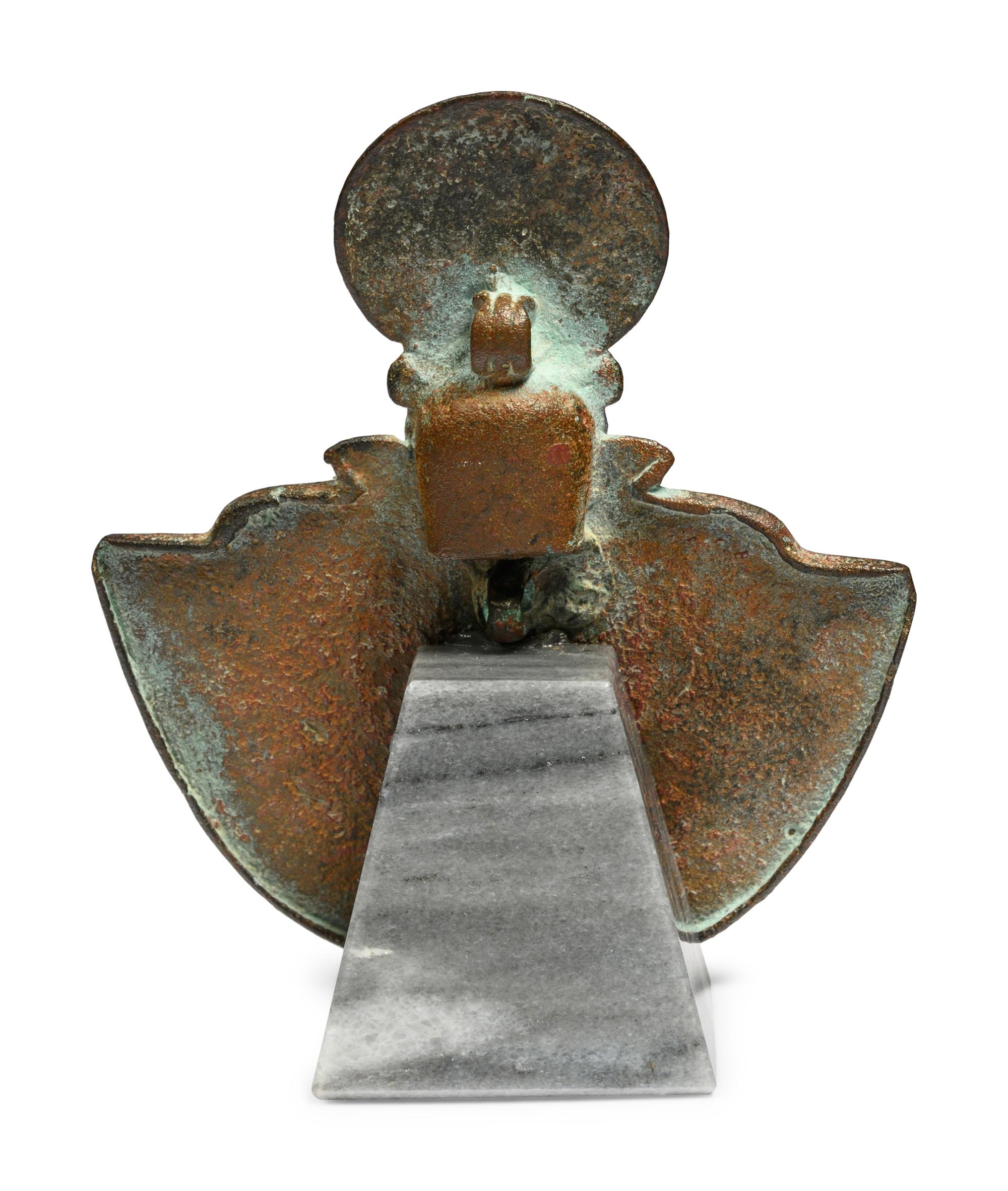 An Egyptian Bronze Lion Headed Aegis