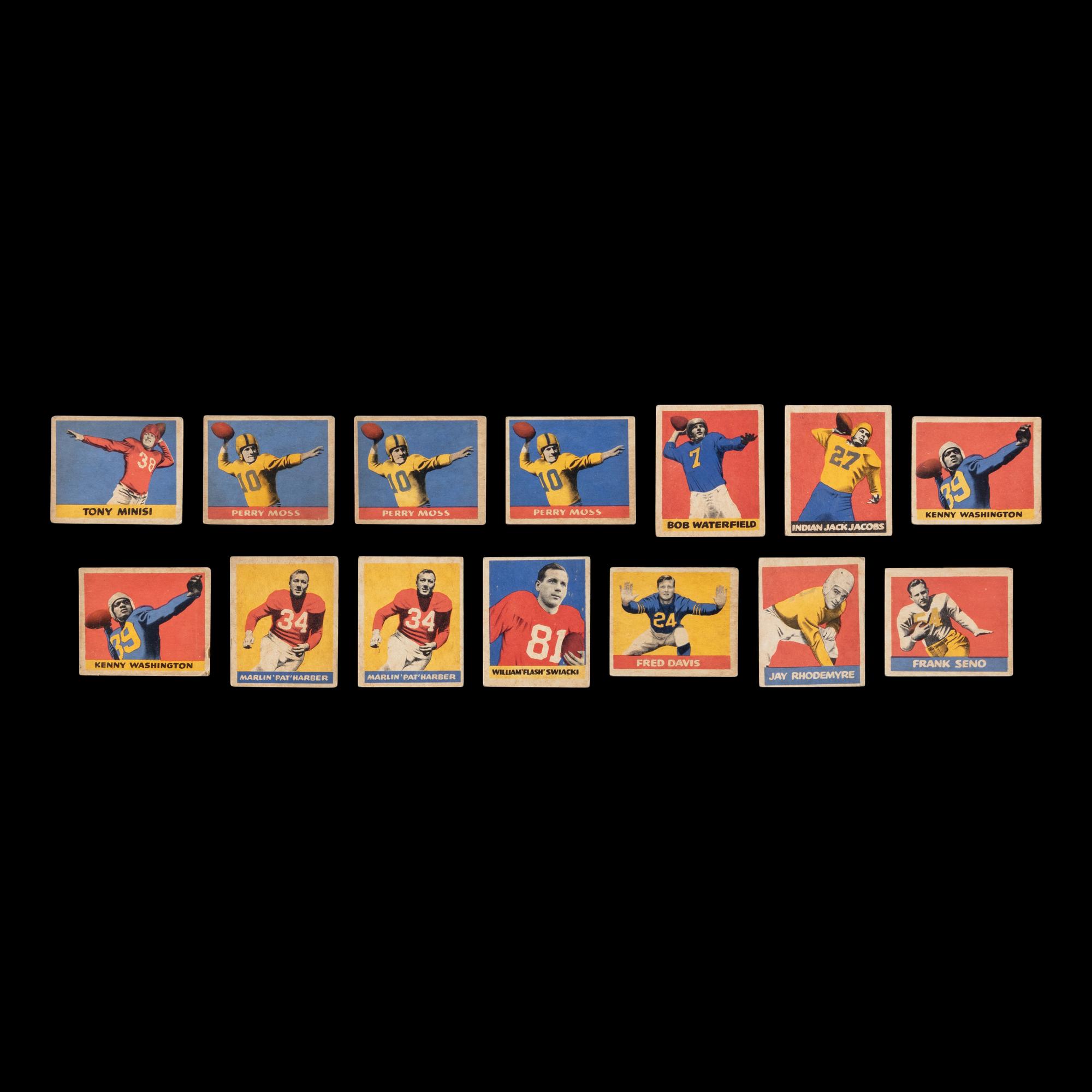 A Collection of 1948 and 1949 Leaf Football Cards Including Multiple Hall of Famers (66)