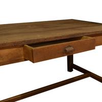 A Four Drawer Oak Table 103.5" x 34.25" D x 29.25" H — France, 19th Century