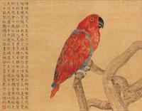 Liu Dan, (Chinese, b. 1953), Green Parrot and Red Parrot (two works).