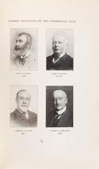 GLESSNER, John J. The Commercial Club of Chicago: Its Beginnings and Something of its Work. Chicago, 1910.