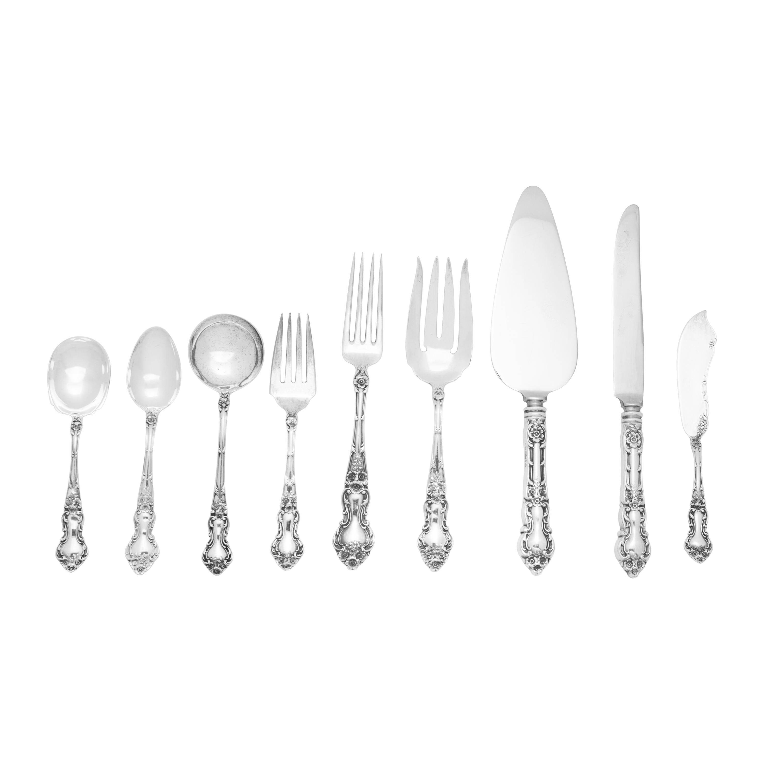 An American Silver Flatware Service